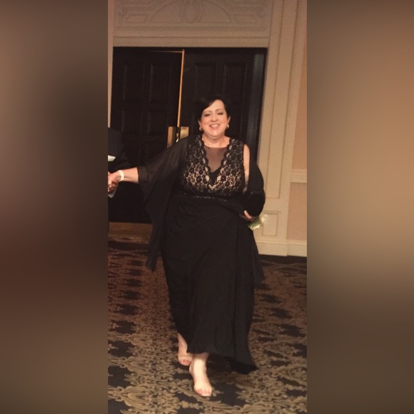 Lace & Sequin Full Length Evening Gown - Picture 8 of 8